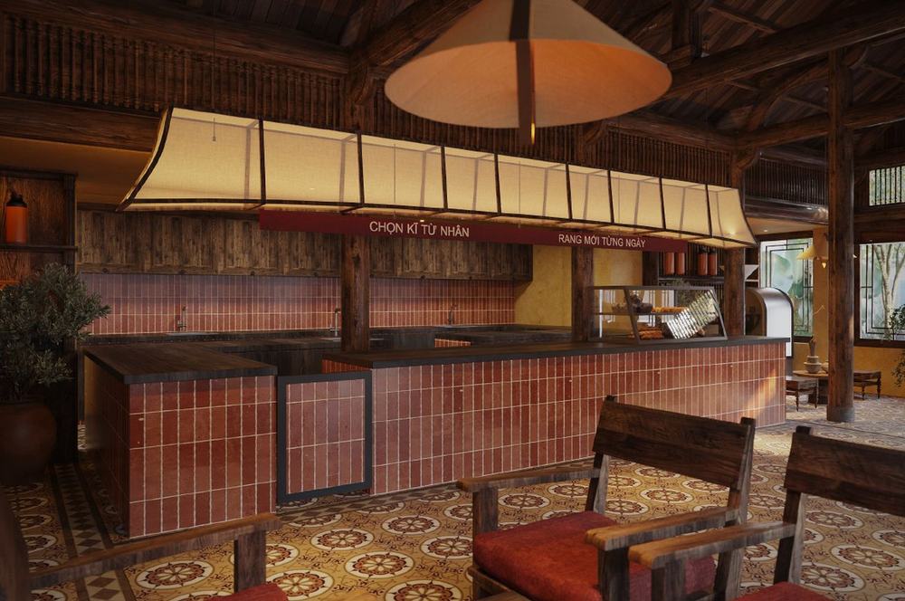 Quầy pha và tủ bánh