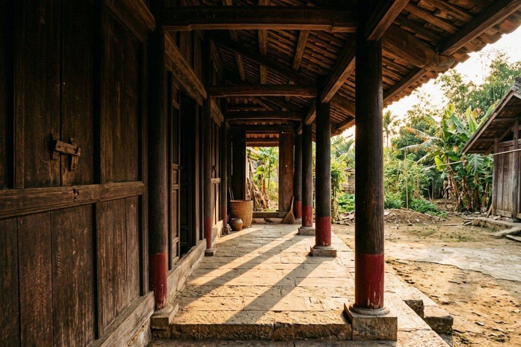 Hiên nhà gỗ cũ